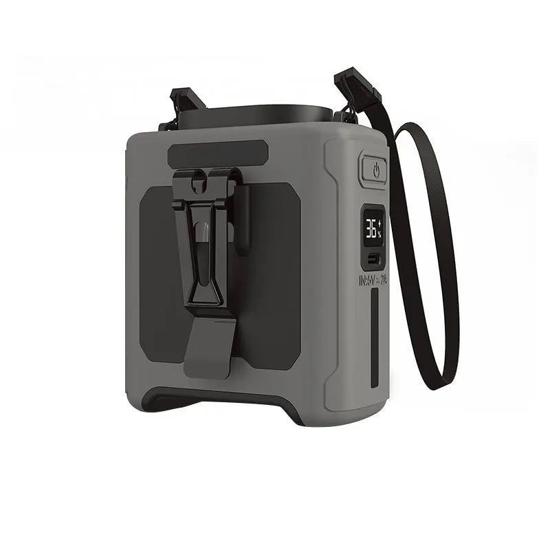 Portable Waist Fan with Power Bank and LED Light