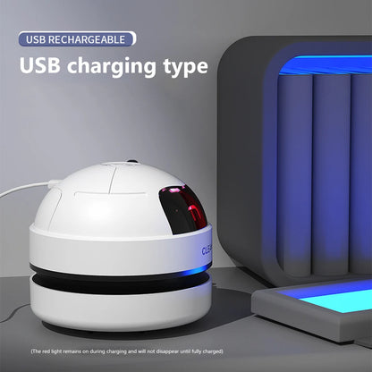 Mini Robotic Desk Vacuum: Cleaning with Personality!