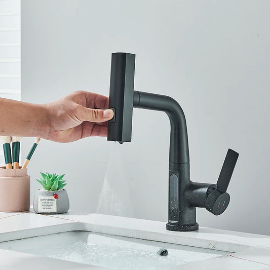 Smart Digital Display Basin Faucet (Waterfall Pull-Out Sink Tap)