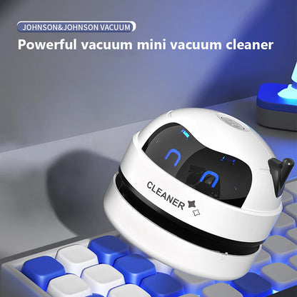 Mini Robotic Desk Vacuum: Cleaning with Personality!